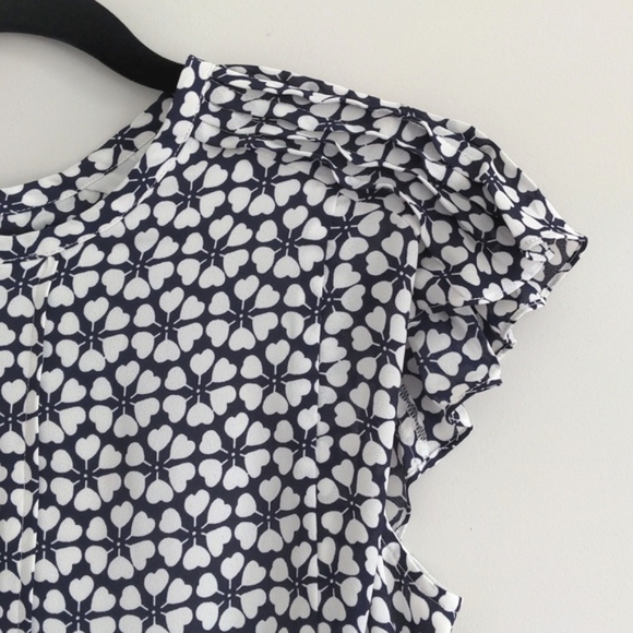 REBECCA MINKOFF | Cassandra Shift Dress Cap Sleeves, Navy & White, Women's S - Picture 5 of 15